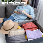 Hair Tools Travel Bag for Shark Flexstyle Dyson, Quilted Case Organizer Bag, Gift for Women Hair Accessories Storage Bag, Travel Hairdryer Portable Bag for Women, Beige