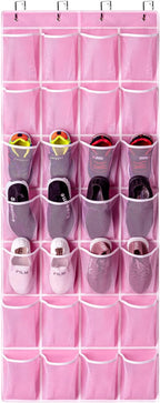 KEEPJOY 28 Pockets Hanging Shoe Organizer, Over the Door Shoe Organizer - Image 7