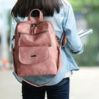 PU Leather Backpack Purse for Women Fashion Multipurpose Design Handbag Ladies - Image 5