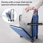 mixi Carry On Luggage Wide Handle Luxury Design Rolling Travel Suitcase PC - Image 2