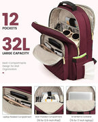 LOVEVOOK Laptop Backpack for Women, Large Travel Computer Work Bag, Business - Image 2