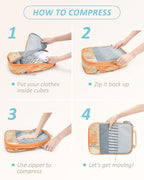 BAGSMART 6 Set Compression Packing Cubes - Image 7