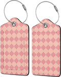 Pink Moroccan Plaid 2 Pack Luggage Tag by Unknown