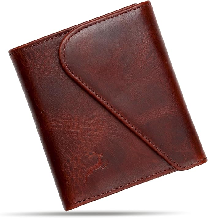Leather RFID Wallet for Men, Slim Leather Mens Wallet, Handcraft Men's Wallets by Deerhandmade