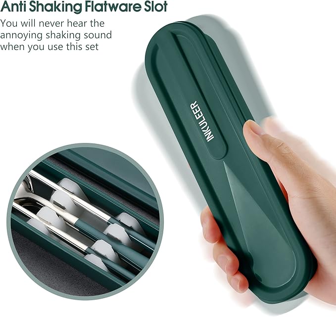Travel cutlery set, 18/8 stainless steel cutlery, Reusable utensils set - Image 2