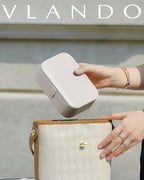 Vlando Travel Jewelry Case, PU Leather Travel Jewelry Box - Image 6