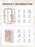 ROWNYEON Clear Makeup Case Toiletry Bag Multipurpose Travel Makeup Train Case - Image 3