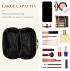 Makeup Organizer Bag, Skull and Flower Travel Makeup Bags Makeup Vanity Case Large Capacity Rhombus Cosmetic Toiletry Bag for Girl Women Ladies