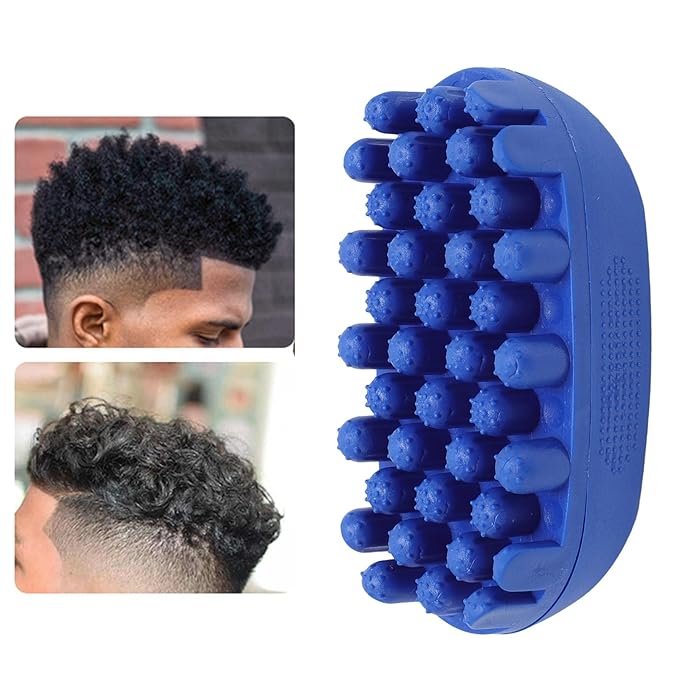 Silicone Twist King Hair Brush : Afro Comb for Wavy Curly Hair, Ergonomic Hair Styling Tool Washable Easy to Use