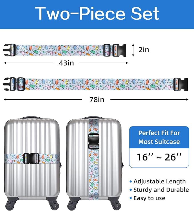 Luggage Straps for Suitcases Travel Belt Luggage Band Heavy Duty Traveling - Image 2