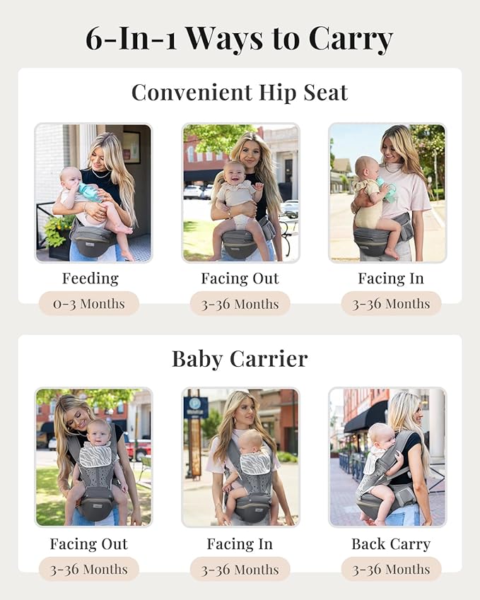 MOMTORY Carryall™ Pro Baby Carrier, Safety-Certified 6-in-1 Baby Carrier - Image 3