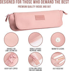 BAREFOOT CARIBOU Hair Tools Travel Bag and Heat Resistant Mat for Flat Irons, Straighteners, Curling Iron, and Haircare Accessories, 2-in-1 design, with Interior Pockets, Portable Organizer