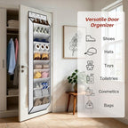 KEEPJOY 10 Tiers White Over Door Shoe Organizer Storage, Hanging Shoe Holder - Image 7