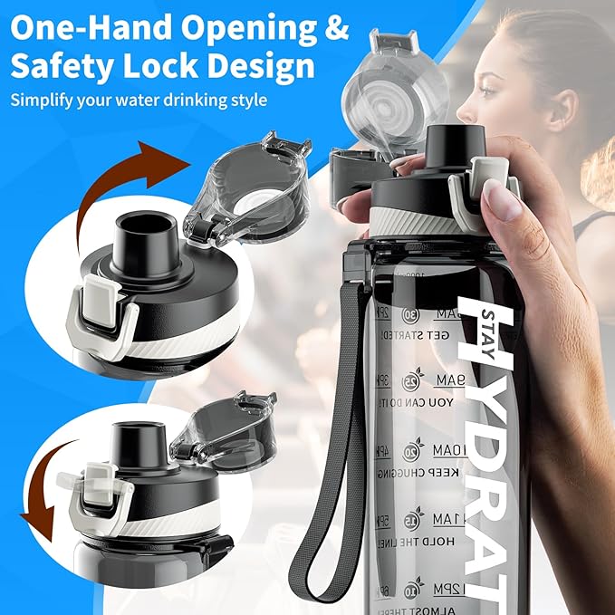 Water Bottle, 32 oz Motivational Water Bottles - Image 7