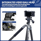 Fotopro Carbon Fiber Tripod 2.3lbs Ultralight 62 Inch Portable Travel Video - Image 4