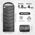 Sleeping Bags for Adults Cold Weather, Waterproof, Lightweight Camping Sleeping - Image 2