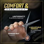 Fagaci Professional Hair Cutting Scissors 6” Japanese Steel for Ultra-Precise Cuts, Razor Sharp Blades Hair Scissors for Women & Men, Extreme Durability Hair Shears, Hair Cutting Barber Scissors