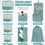 BAGAIL 9 Set Packing Cubes Luggage Packing Organizers - Image 4