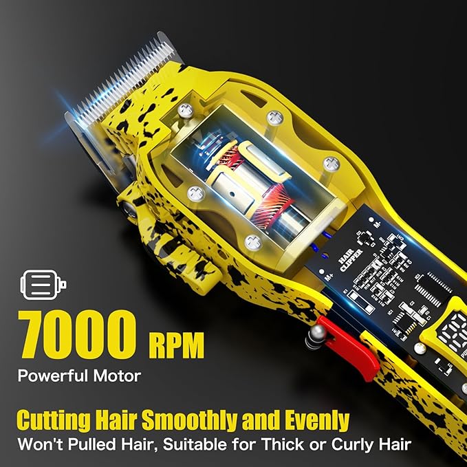 Hair Clippers for Men, Cordless Barber kit for Hair Cutting & Grooming, Hair Clippers Set for Barber Haircut with LED Display