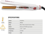 Redline Professional 1" Flat Iron, White Hair Straightener