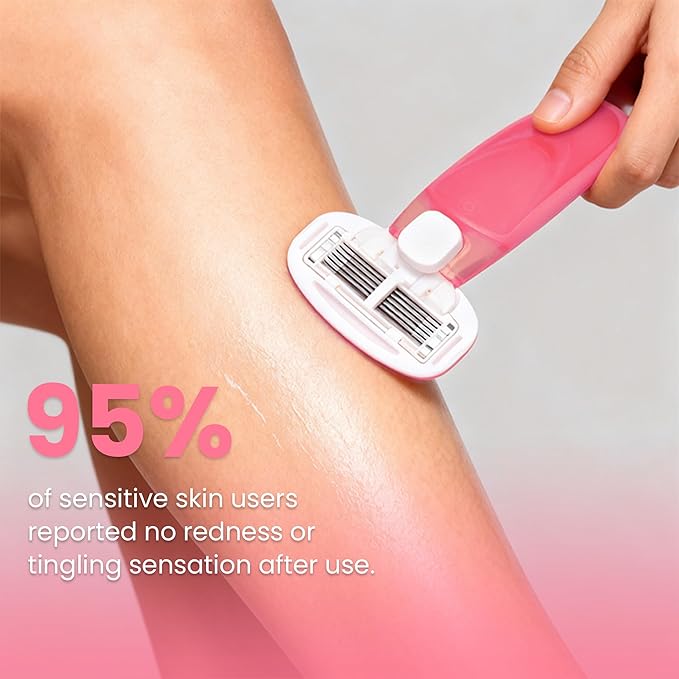 Women Razors moisturizing bar for Sensitive Skin, Travel Razors Shaving Kit - Image 4
