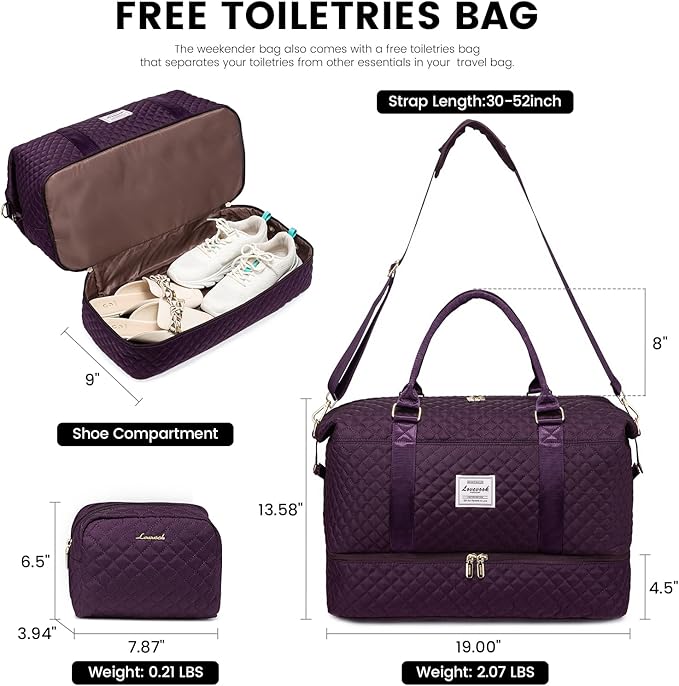 LOVEVOOK Travel Duffle Bag, Weekender Bags - Image 2