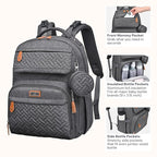 BabbleRoo Diaper Bag Backpack, Travel Backpack - Image 5