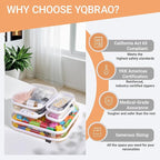 6 Pack Clear Hard Shell Zipper Case, See-Through Hard Plastic Organizer Pouches - Image 6