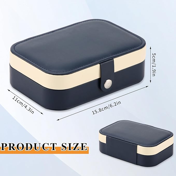 Travel Jewelry Box, PU leather Small Jewelry Organizer - Image 2