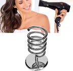HURRISE Spiral Hair Dryer Holder, Spring Hair Dryer Hanging Rack, Spiral Hair Styling Station Spiral Salon Blow Dryer Holder Stand for Bathroom Hair Salon
