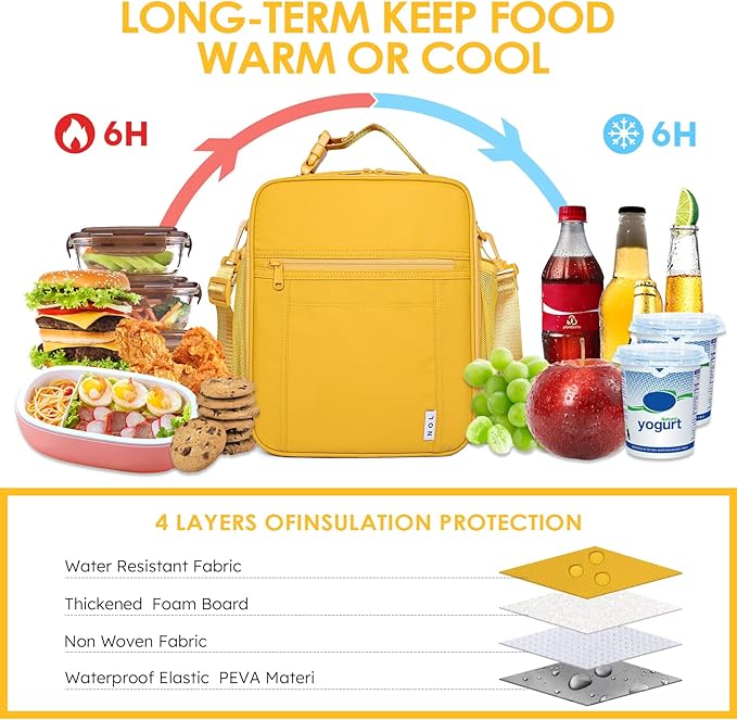NOL Nylon Waterproof Kids Lunch Bag, Insulated Lunch Bag, Lunch box Cooler - Image 4