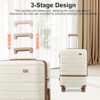 Carry On Luggage 3 Piece Lightweight Travel Luggage Set, YKK Zippers Expandable - Image 4
