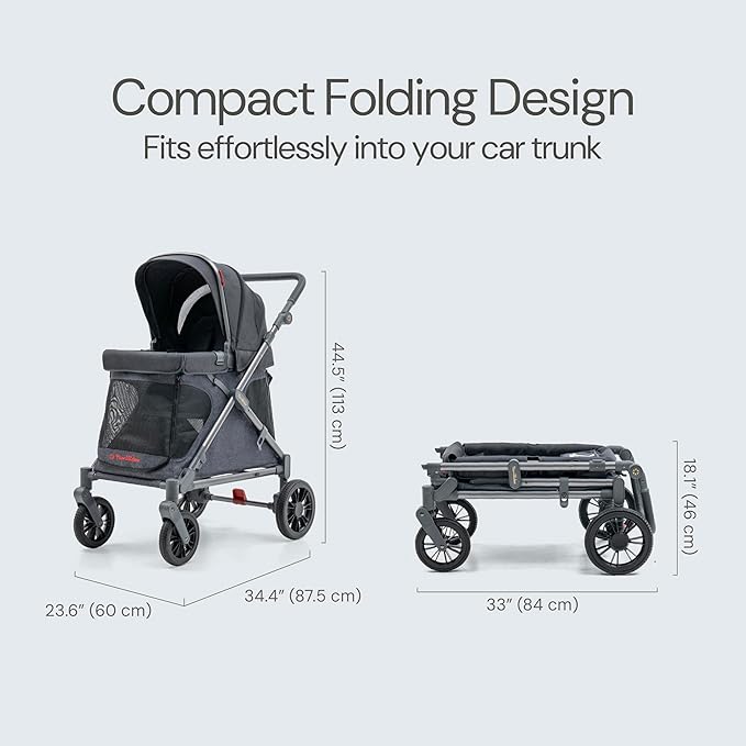 Familidoo Q1 Multi-Use Kids Wagon Stroller – Foldable, Lightweight & All-Terrain - Image 6