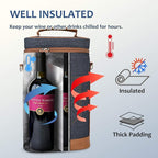 Tirrinia 2 Bottle Wine Gift Tote Carrier - Image 2