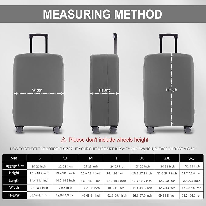 Travel Luggage Cover Suitcase Protector Scratch-Resistant Fit 19-31 Inch - Image 6