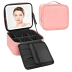 Relavel Travel Makeup Bag With LED Mirror Portable Travel Makeup Organizer 3 - Image 8