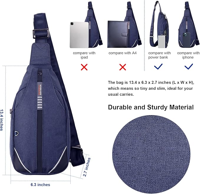 WATERFLY Small Crossbody Sling Backpack Anti Theft Backpack - Image 5