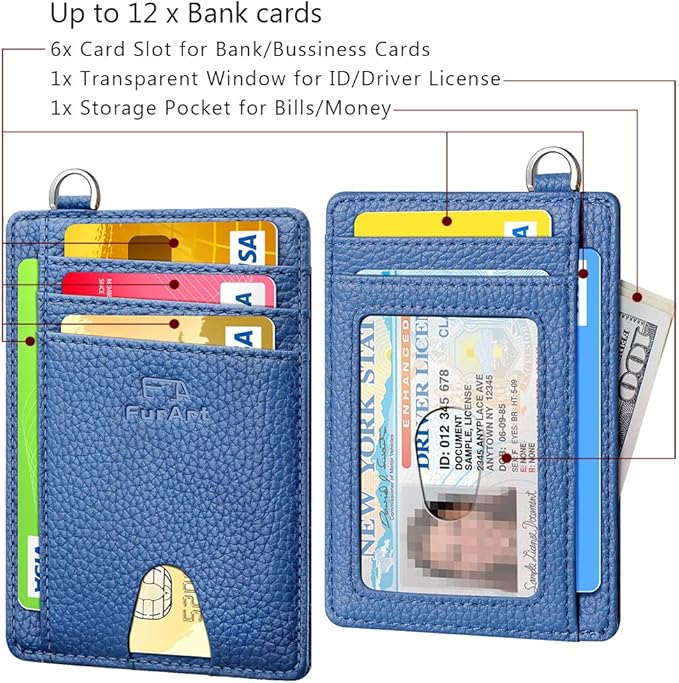 FurArt Slim Minimalist Wallet, Front Pocket Wallets, RFID Blocking, Credit Card - Image 6