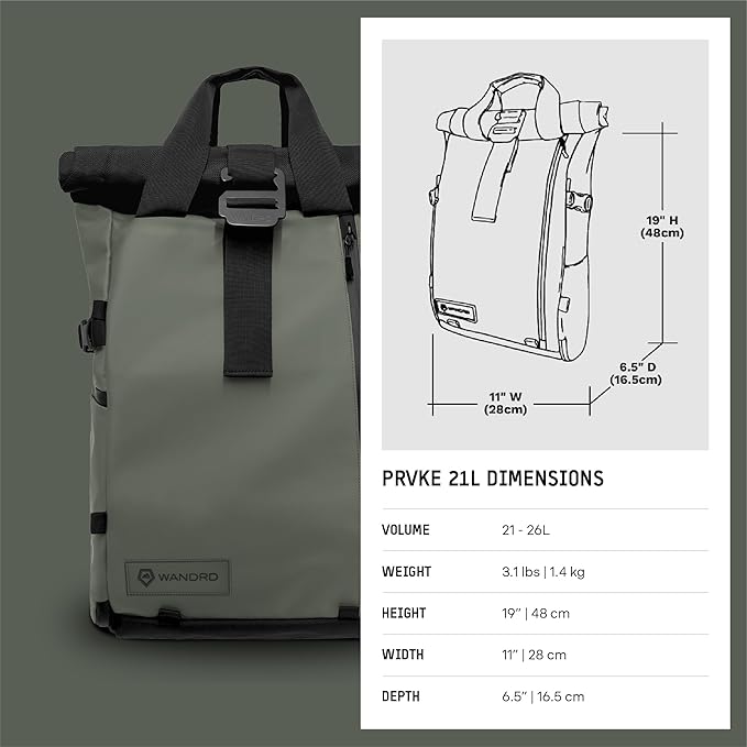 WANDRD PRVKE 21L, V3 Backpack: Weather-Resistant Travel & Camera Backpack - Image 9