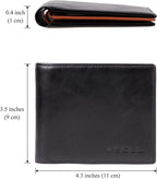 VISOUL Mens Bifold Wallet with 2 ID Windows and 2 Money Compartments, Genuine - Image 4