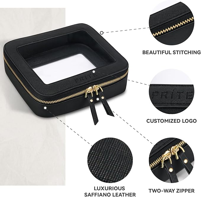 Prite Clear Makeup Bag Set for Women Portable Clear Makeup Bag Cute Waterproof - Image 3