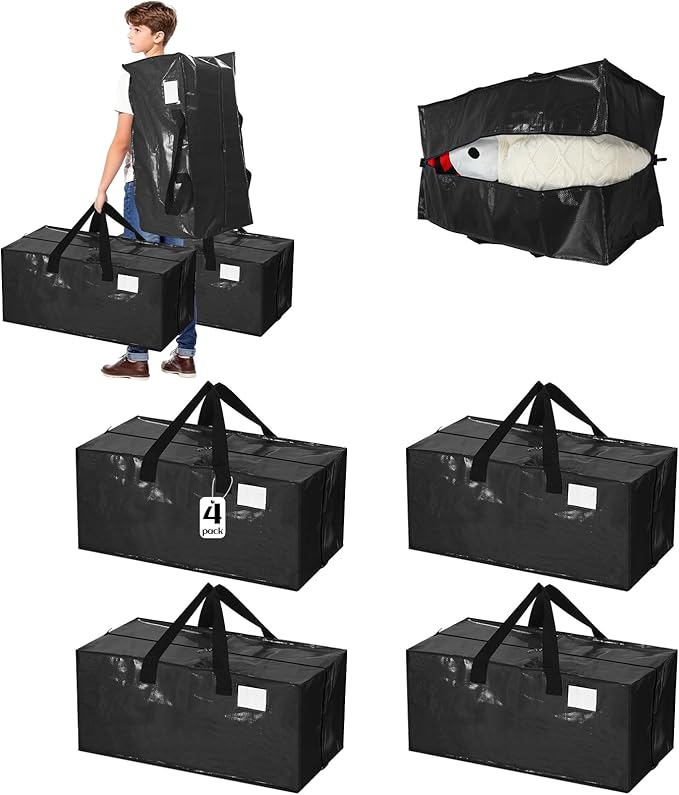 4 Pcs 24 Gallon Large Moving Bags by Clysee