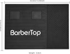 Barber Tools Organizer Mat, Magnetic Barber Mat with 2 Magnetic Slots, Barber Clippers Mat, Magnet Strip Station Pad for Hairstylist