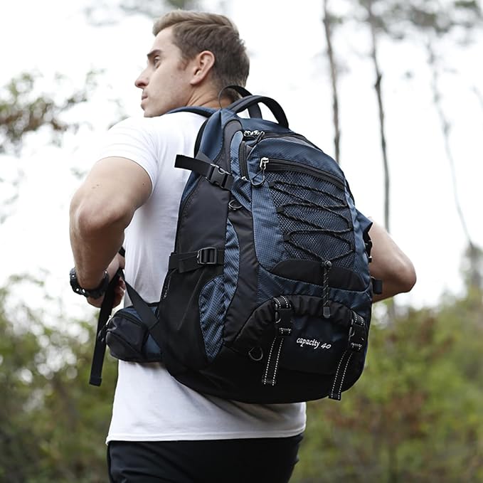 BOVIP 40L Hiking Backpack Waterproof Lightweight Daypack Travel Sports Camping - Image 2