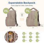 mommore Diaper Bag Expandable Large Baby Bag - Image 2