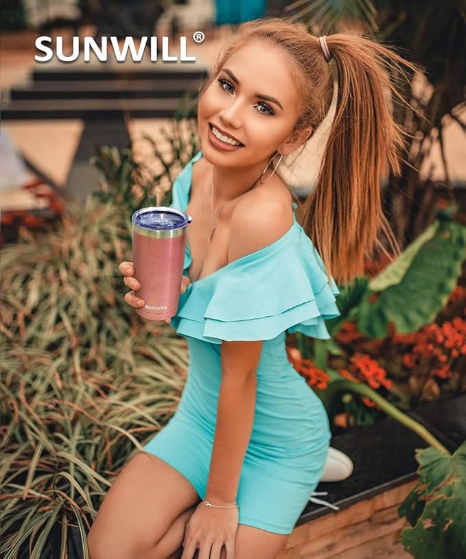 SUNWILL Travel Coffee Tumbler 20 oz, Insulated Mug - Image 7
