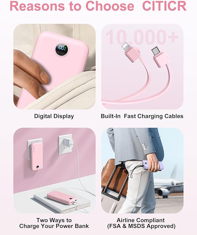 Portable Charger Power Bank, 12000mAh 22.5W USB C Power Bank Fast Charging - Image 7