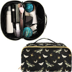 Makeup Organizer Bag, Death Moth Butterfly Travel Makeup Bags Makeup Vanity Case Large Capacity Rhombus Cosmetic Toiletry Bag for Girl Women Ladies