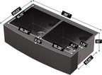 36-Inch Undermount Kitchen Sink Workstation, 16 Gauge Stainless Steel Double - Image 8