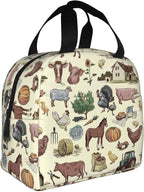 Farm Animal Lunch Bag Farm Lunch Box Insulated Reusable Lunch Tote Bag Cooler - Image 2